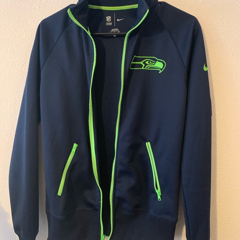 NFL Nike, navy blue Seahawks polyester jacket